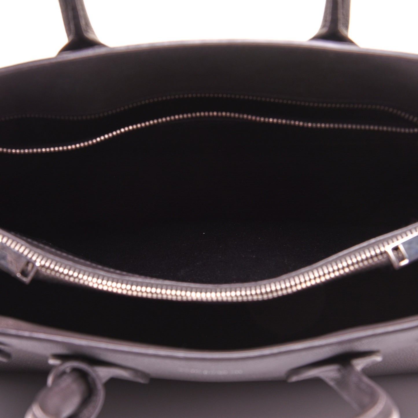 Grained Calfskin Small Sac De Jour Coal