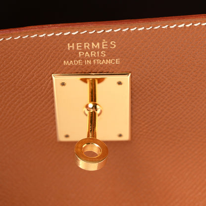 Hermes Courchevel Kelly Sellier 35 Gold 6 of 11