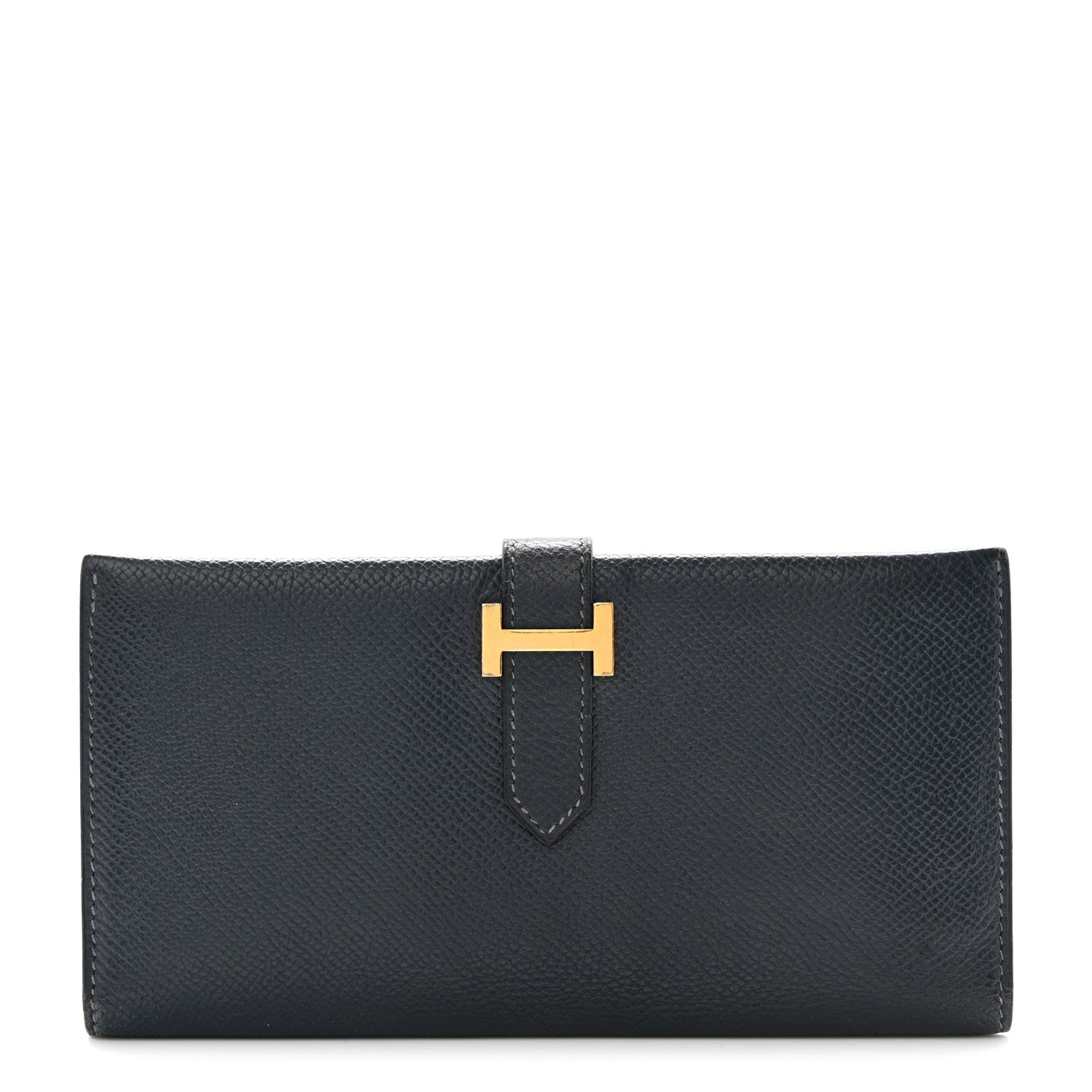 Hermes Epsom Bearn Gusset Wallet Bleu Indigo 1 of 11