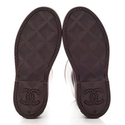 Chanel Caoutchouk CC High Boots 40 Dark Purple 5 of 8