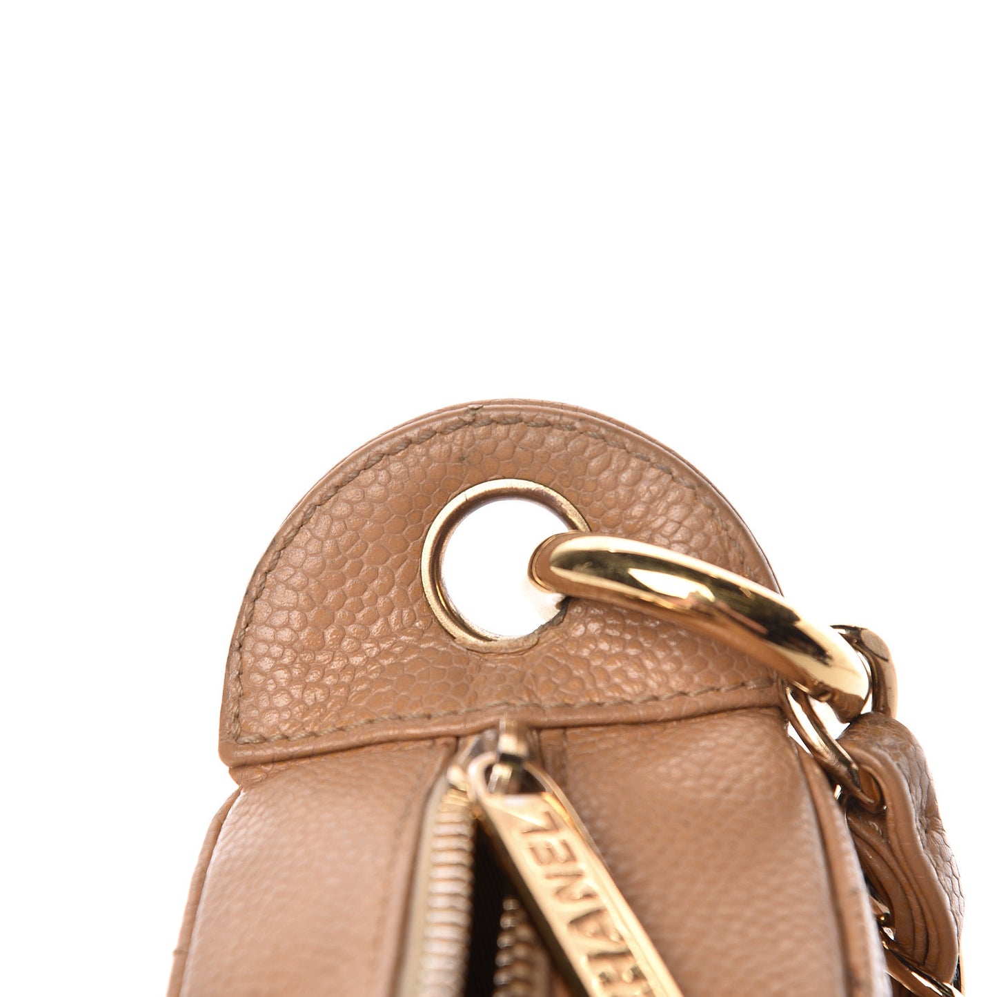 Caviar Quilted Timeless CC Shoulder Bag Beige