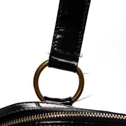 Saint Laurent Crocodile Embossed Patent Large Muse Black 15 of 15