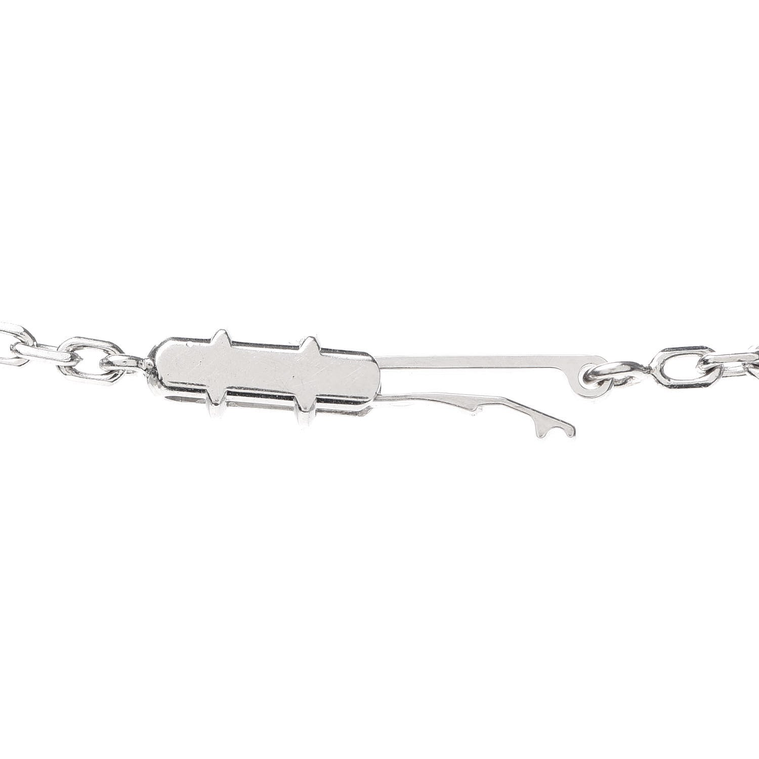 Cartier 18K White Gold Diamond LOVE Medallion Paved Pendant Necklace 5 of 5