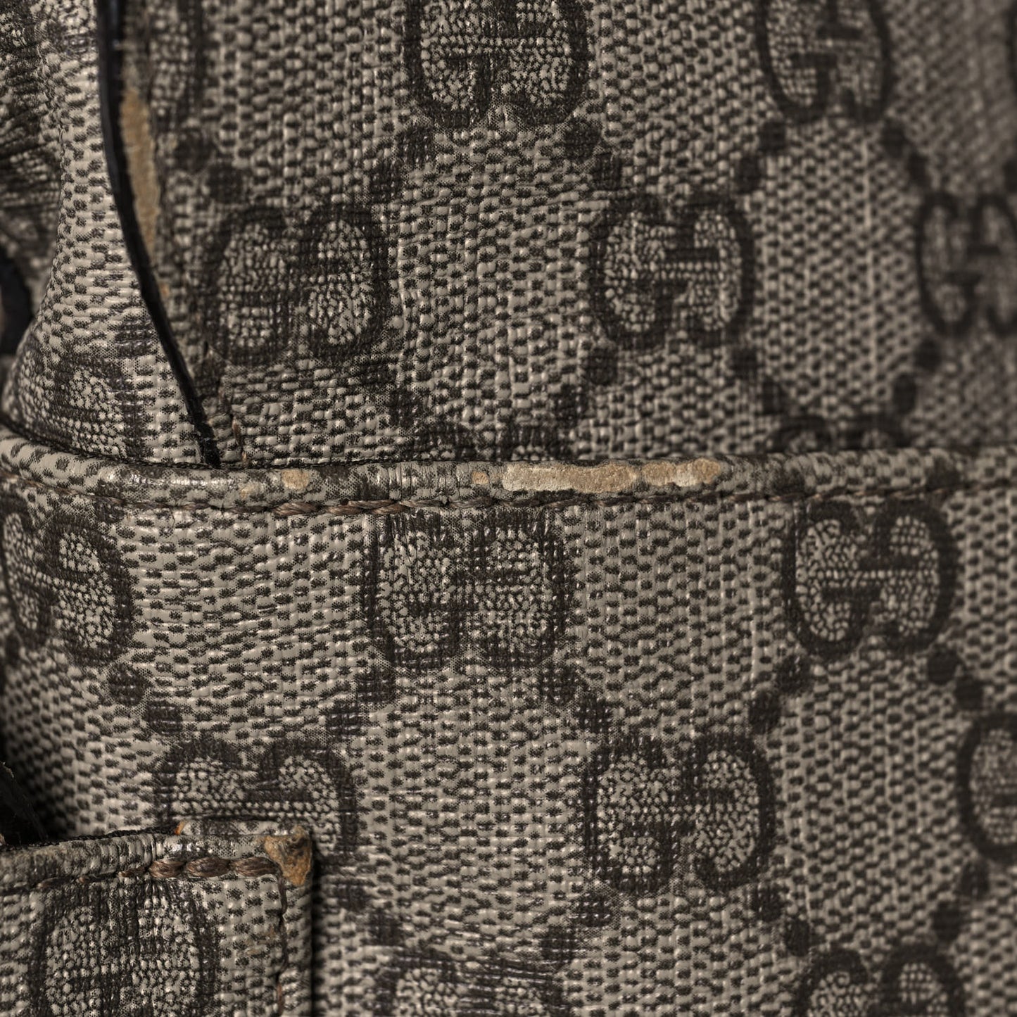 GG Plus Monogram Messenger Diaper Bag Dark Brown