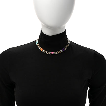 Chanel Metal Enamel Chain CC Choker Gold Multicolor 2 of 5