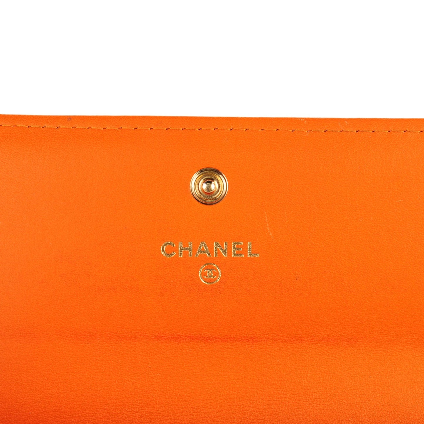 Python CC Long Flap Wallet Orange