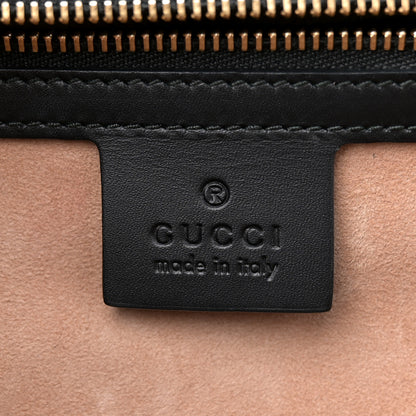 Gucci Calfskin Animal Studs Medium Sylvie Top Handle Bag Black 6 of 11