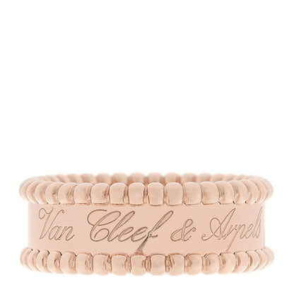 Van Cleef & Arpels 18K Rose Gold Perlee Signature Ring 54 6.75 1 of 5
