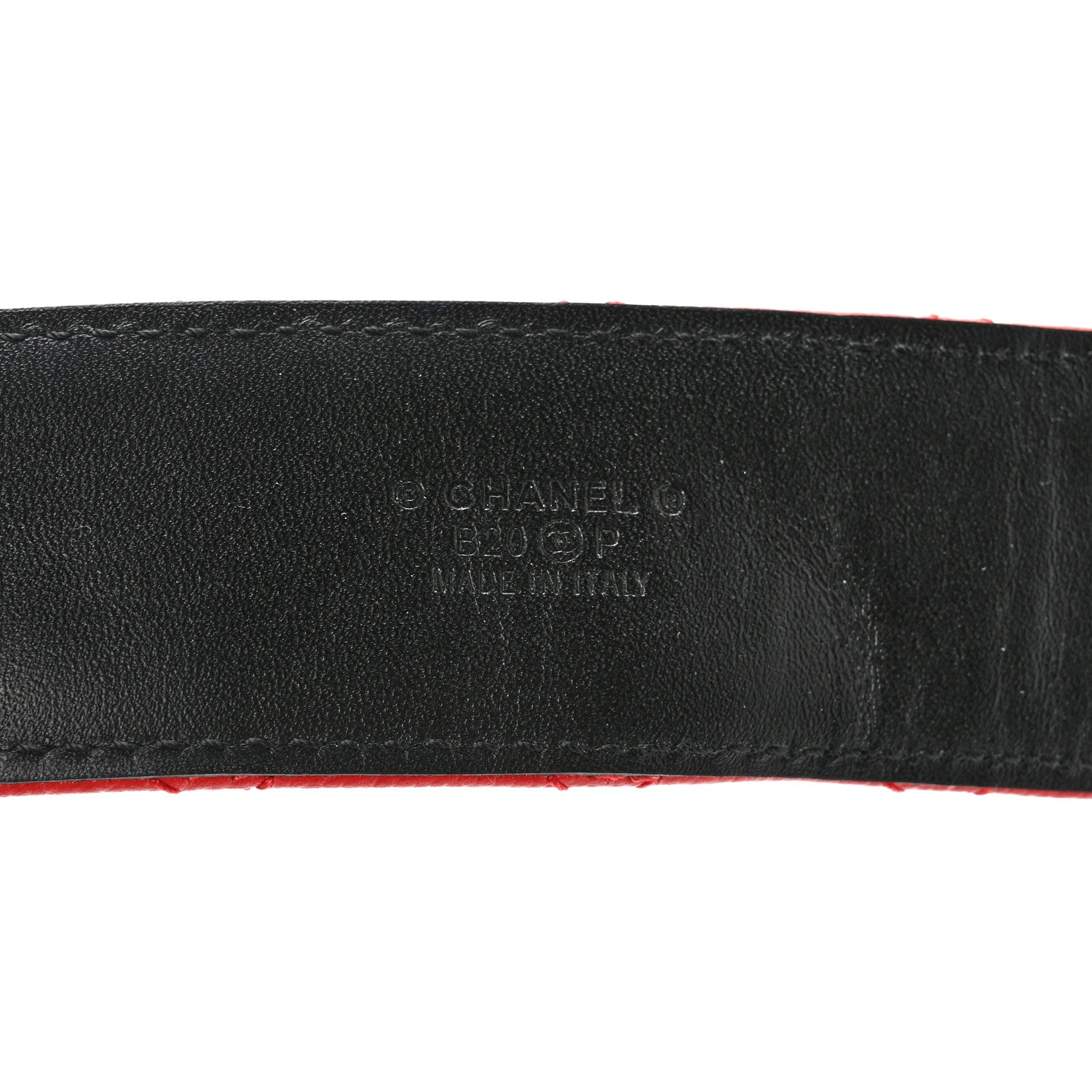 Chanel Caviar Quilted CC Chain Belt 85 34 Red 5 of 9