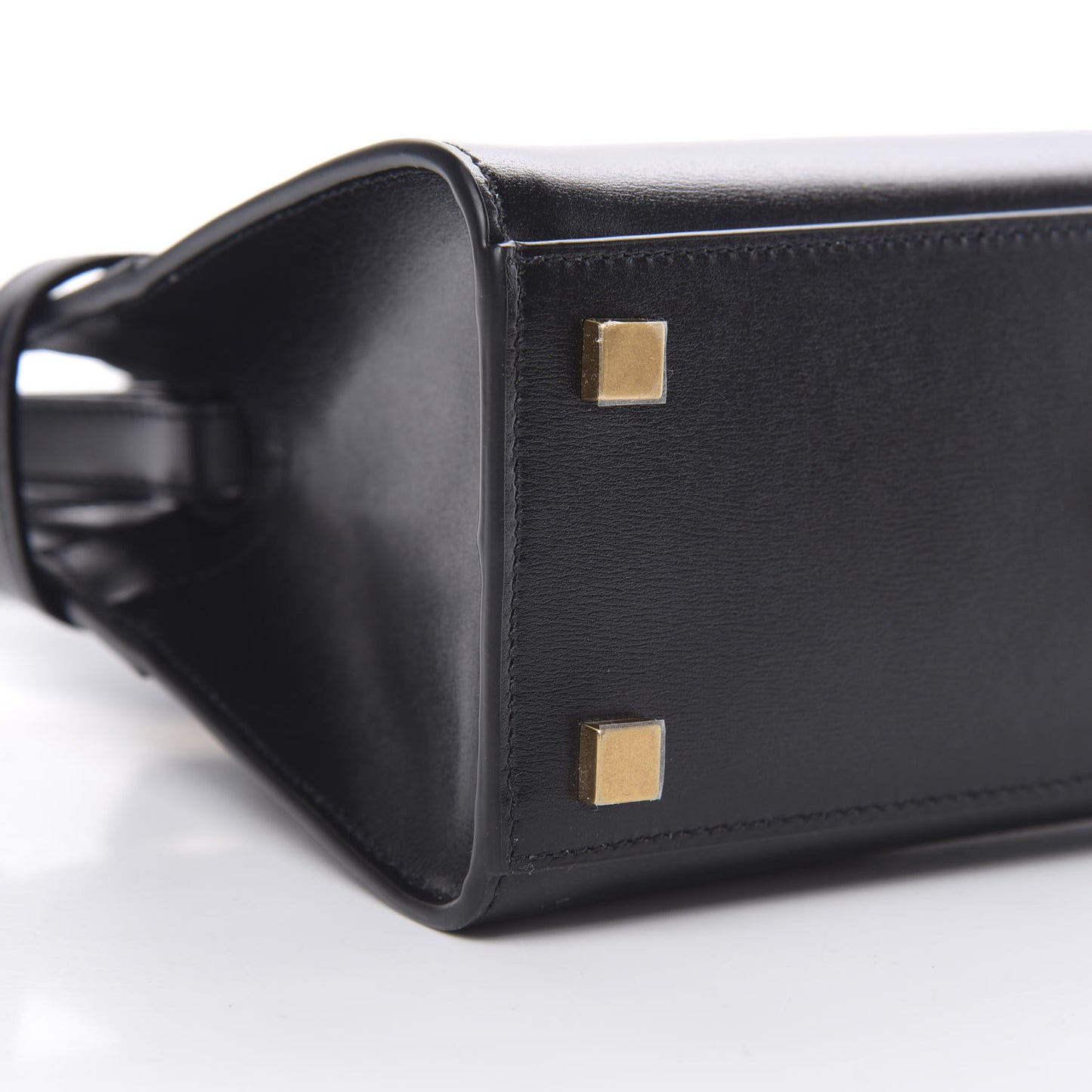 Smooth Calfskin Manhattan Nano Shopper Tote Black