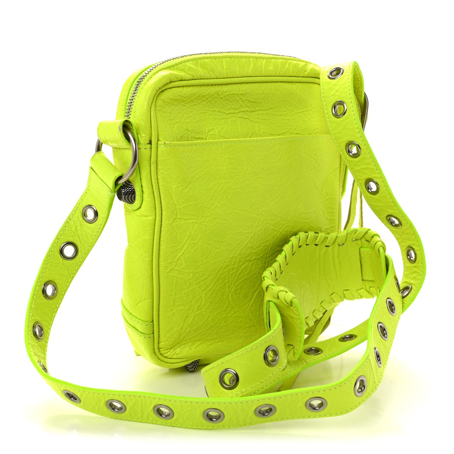 Balenciaga Agneau Arena Le Cagole Crossbody Bag Fluo Yellow 4 of 11