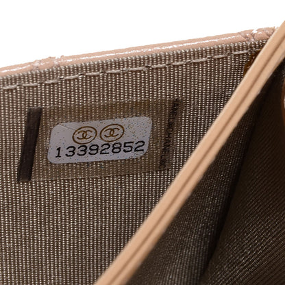 Chanel Lambskin Diamond Stitched Card Holder Wallet Beige 8 of 9