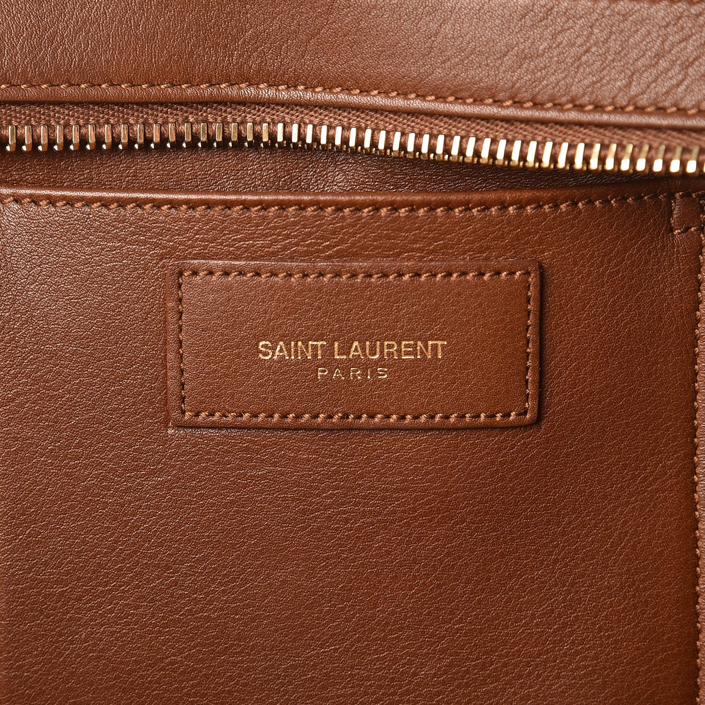 Calfskin Small Classic Y Cabas Cognac