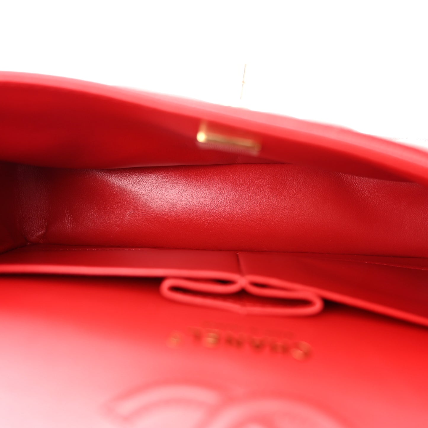 Caviar Quilted Small Double Flap Red