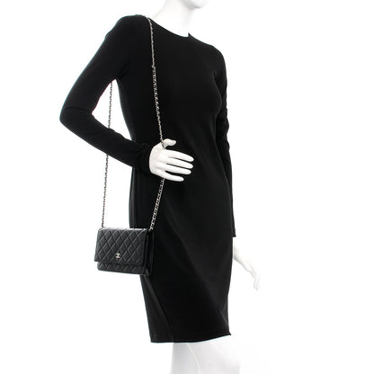 Chanel Caviar Quilted Wallet On Chain WOC Black 2 of 9
