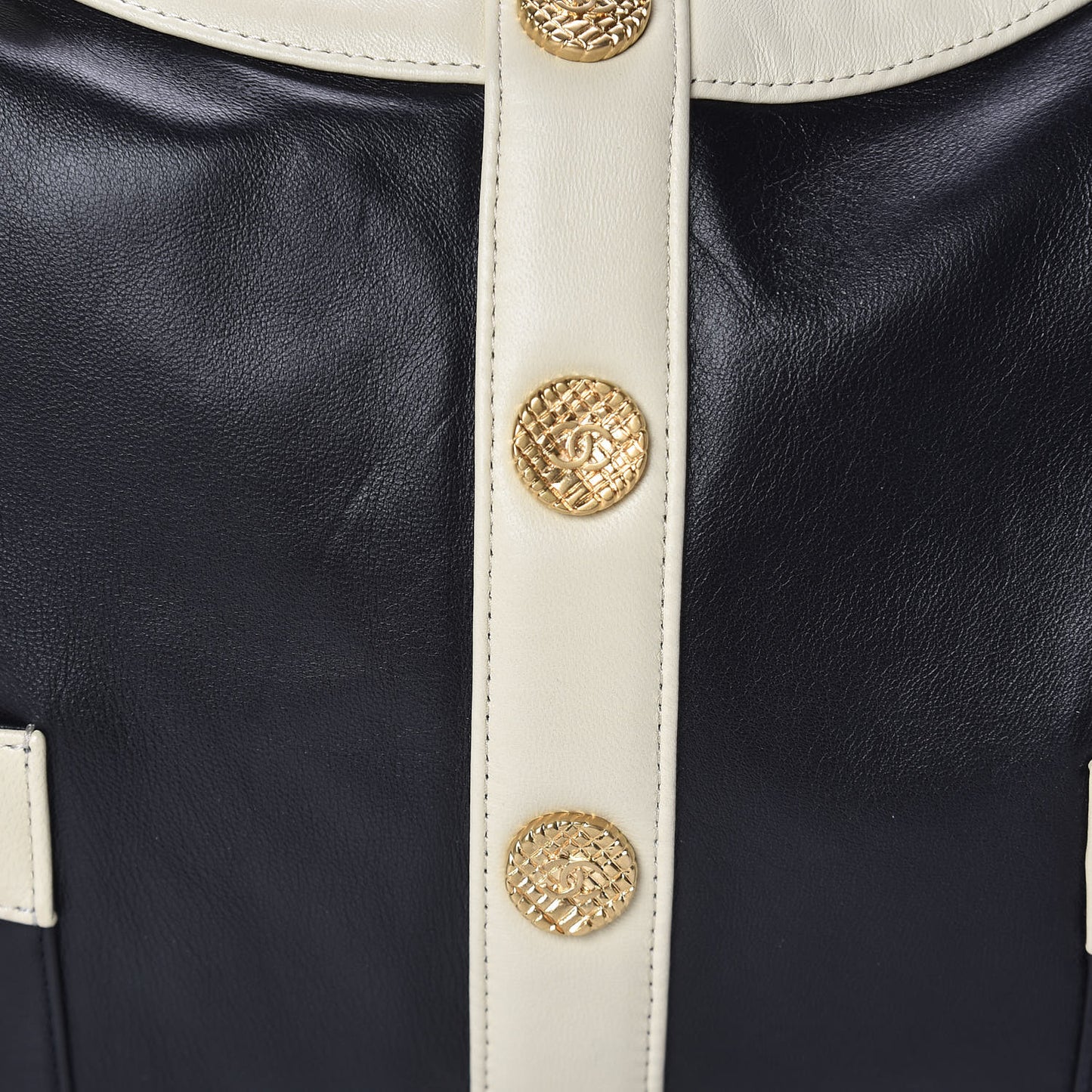 Lambskin Small Girl Bag Black Beige