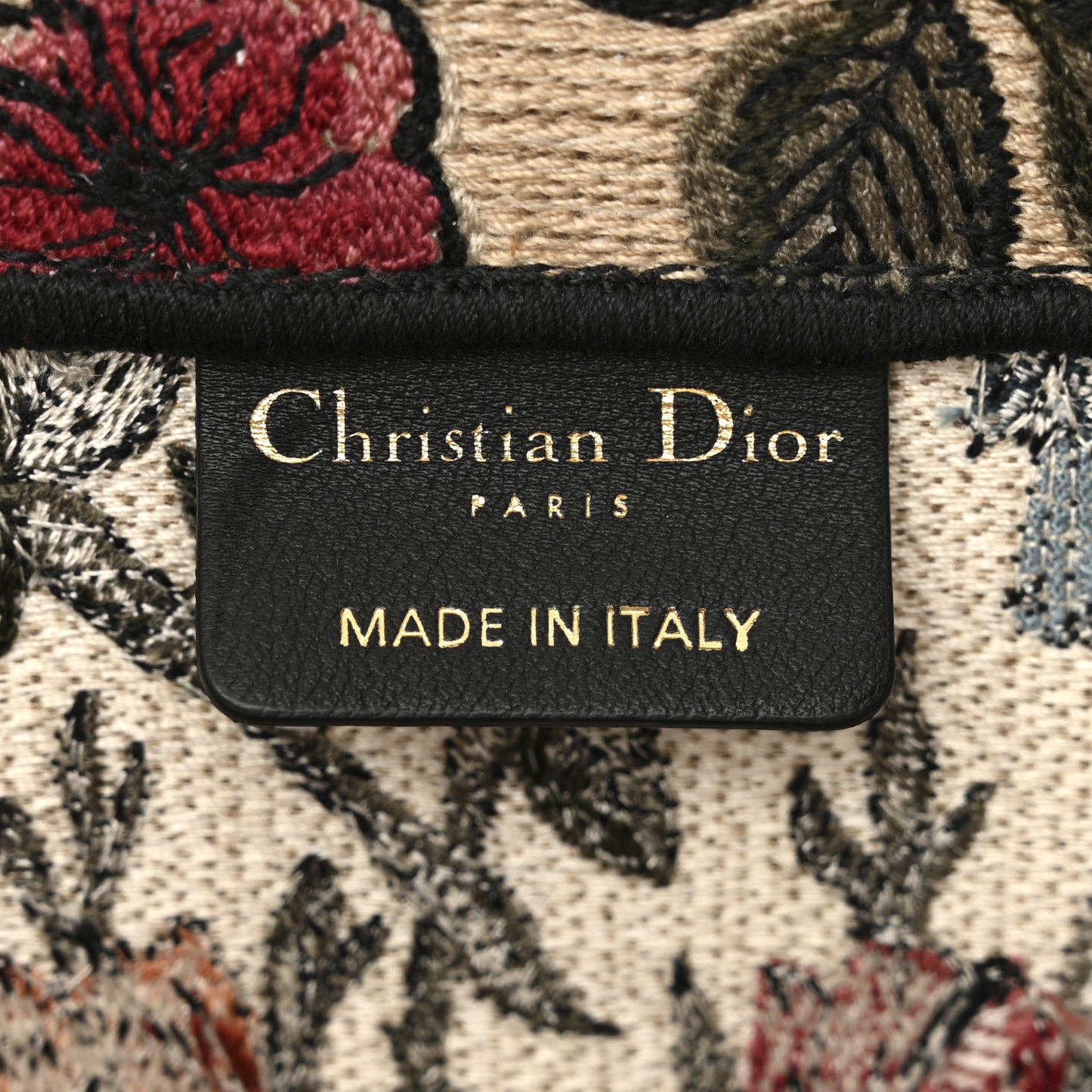 Canvas Embroidered Large Broderie Dior Flowers Book Tote Multicolor