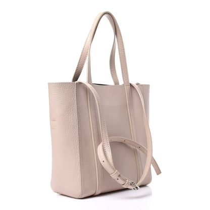 Balenciaga Smooth Calfskin Logo XXS Everyday Tote Light Beige Black 4 of 10