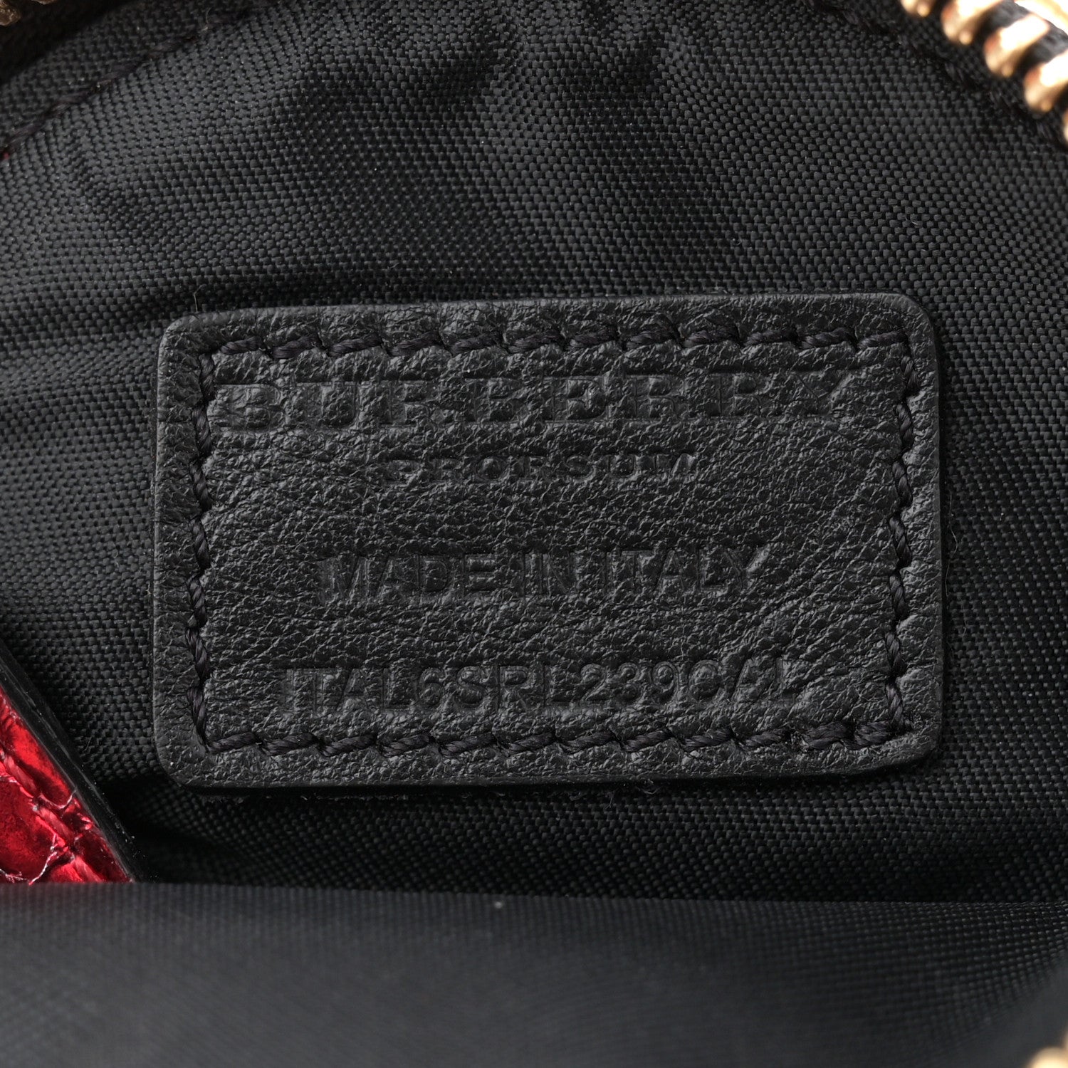 Burberry Vinyl Metallic Watersnake Blaze Satchel Red 6 of 13