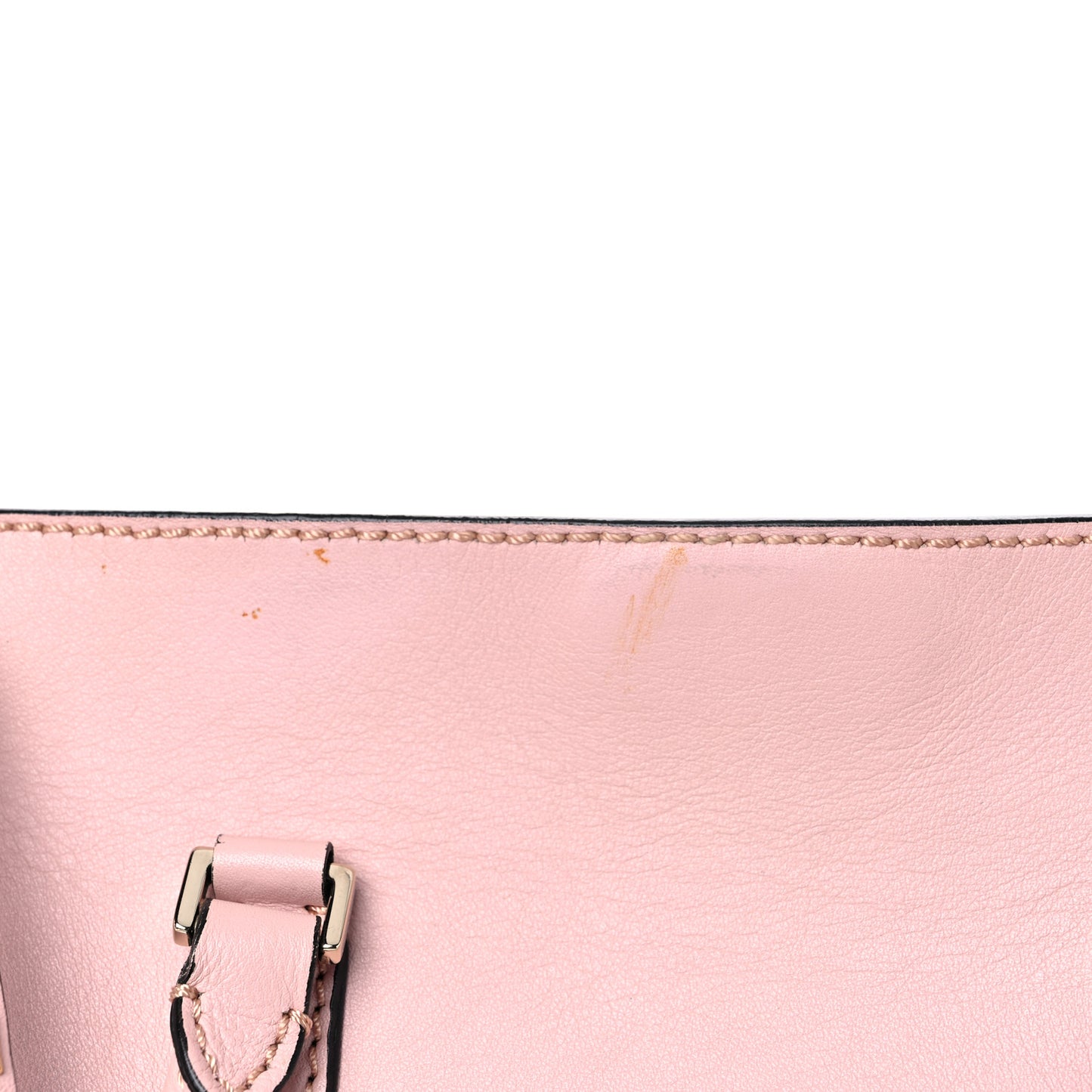 Vitello Small Rockstud Double Handle Tote Rose