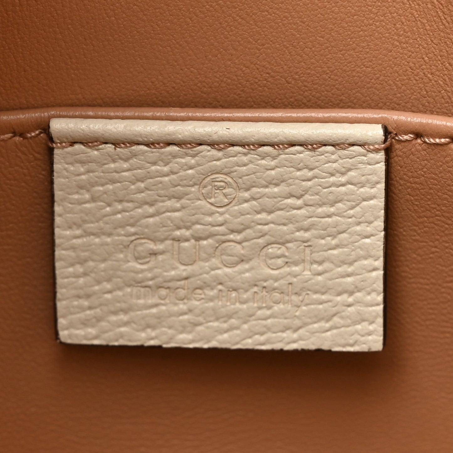 GG Supreme Monogram Berry Textured Dollar Calfskin Small Padlock Tote Beige Ebony Light Copper Mystic White