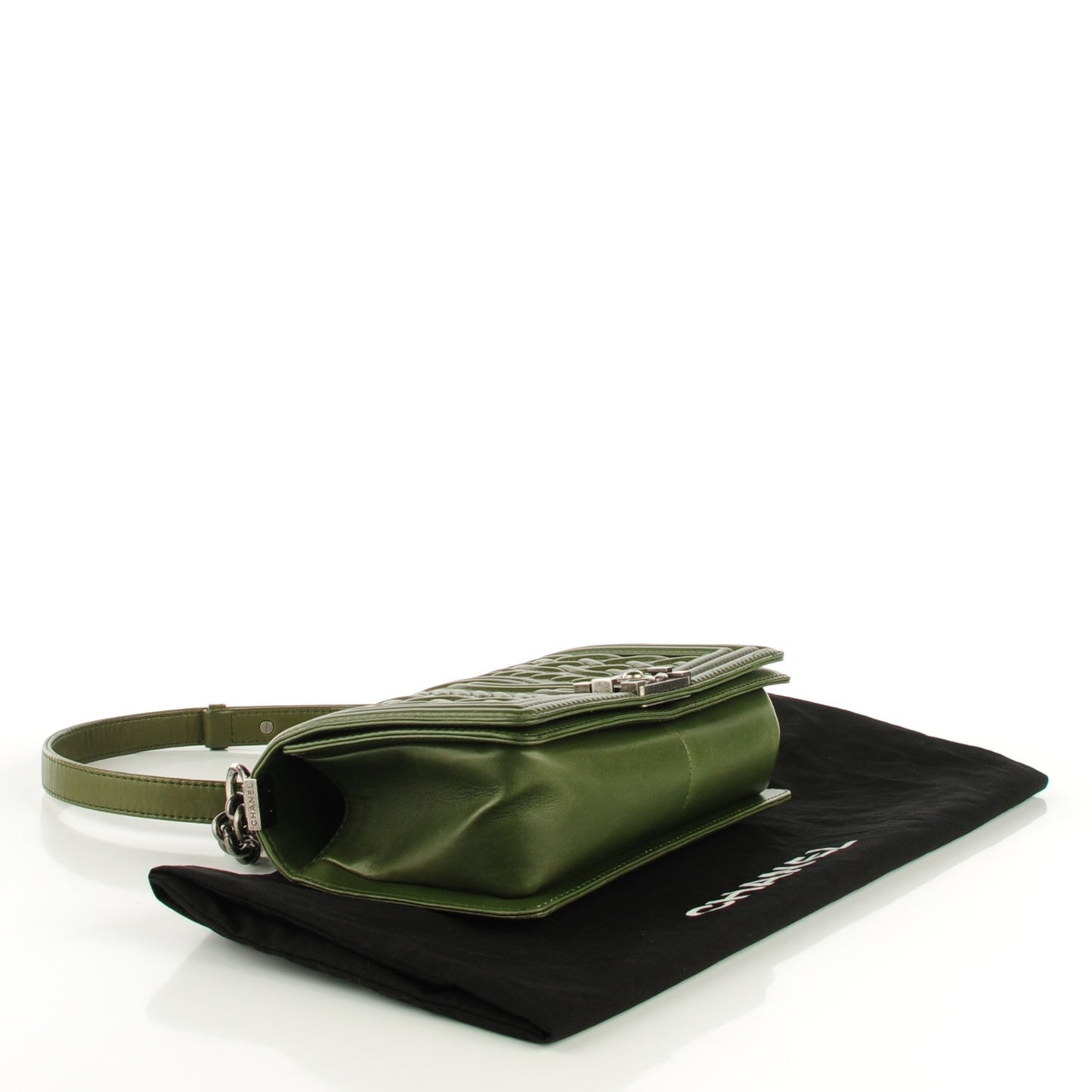 Lambskin Medium Celtic Boy Flap Green