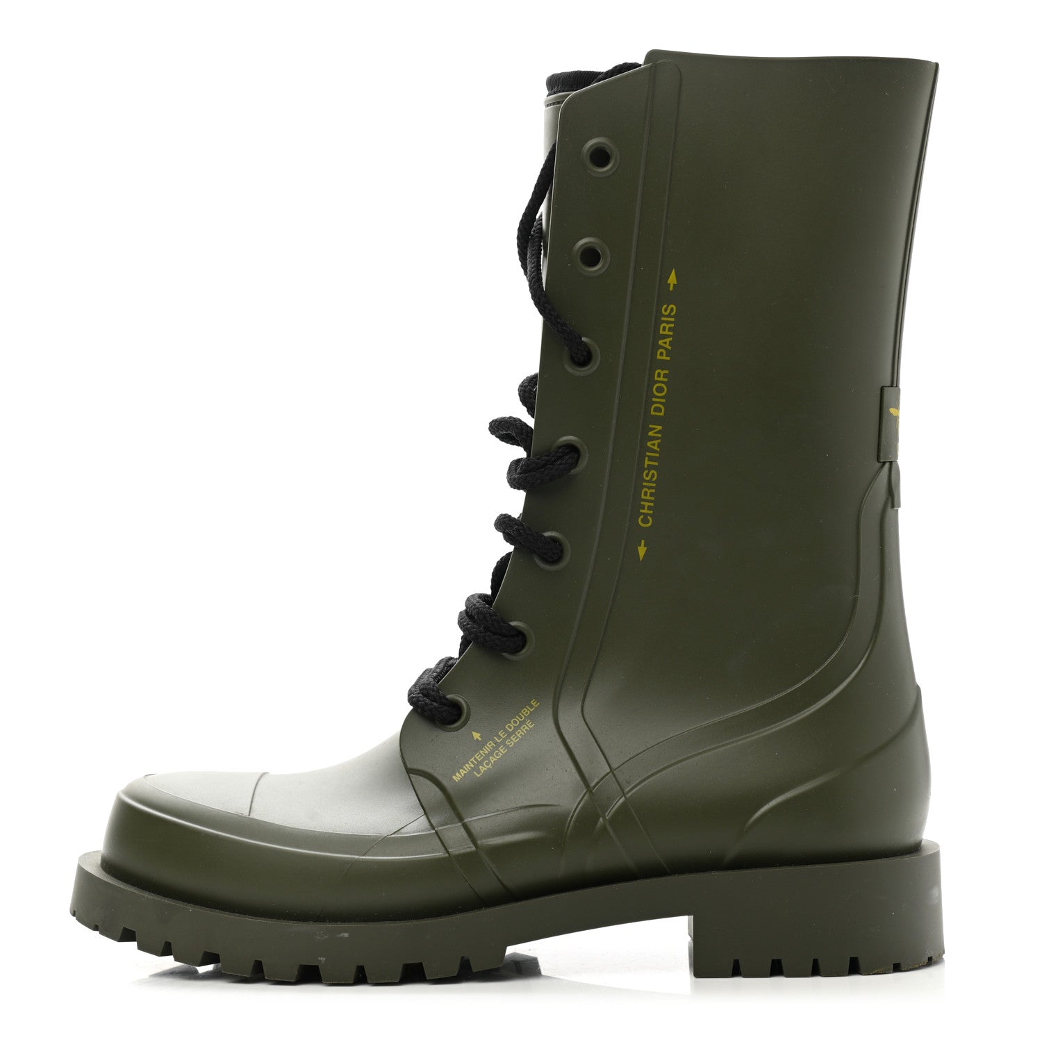 Christian Dior Rubber Diorcamp Low Boots 39 Military 1 of 12