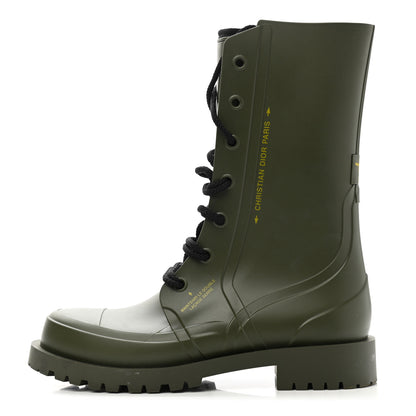 Christian Dior Rubber Diorcamp Low Boots 39 Military 1 of 12