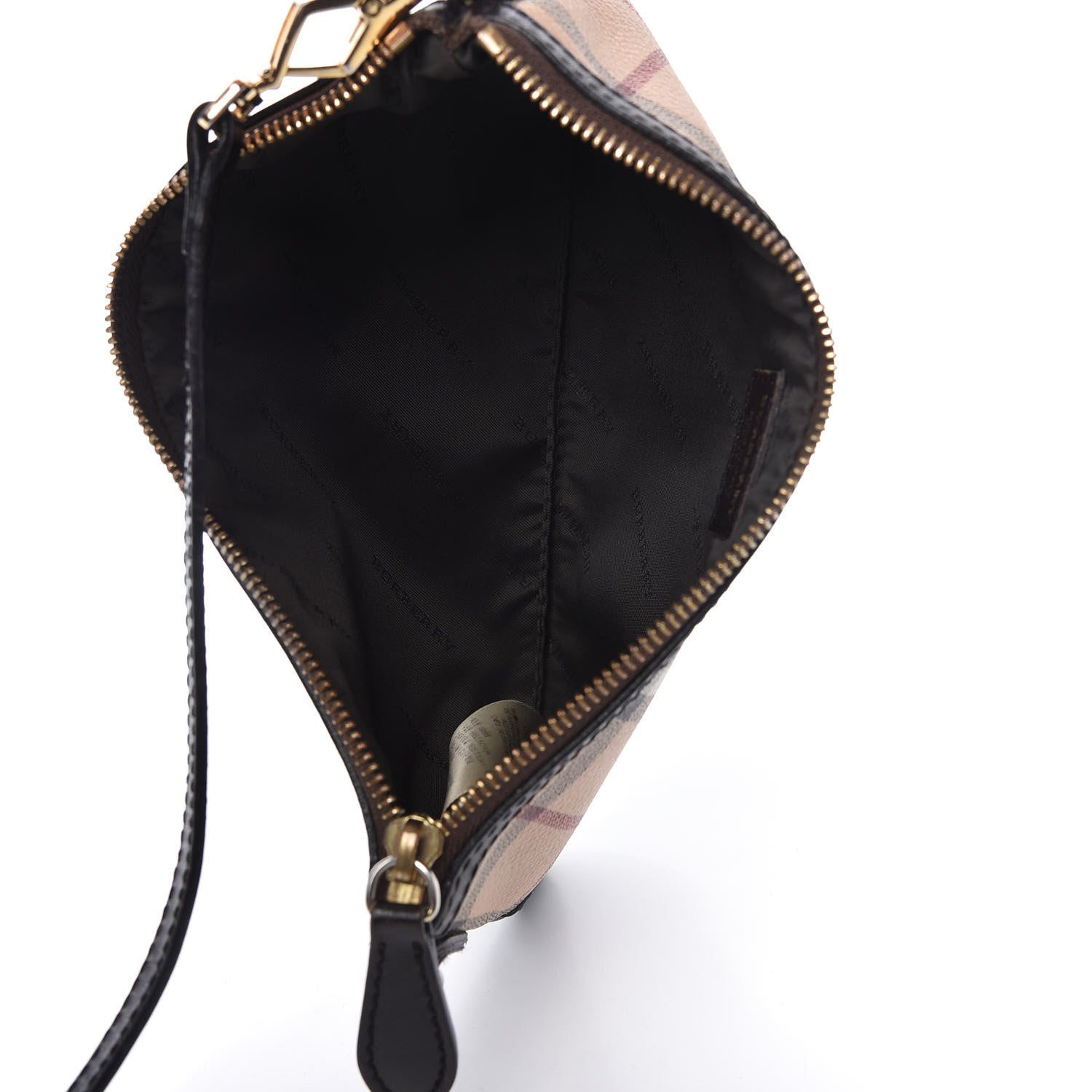 Burberry Haymarket Check Small Peyton Crossbody Clutch Bag Black 5 of 11