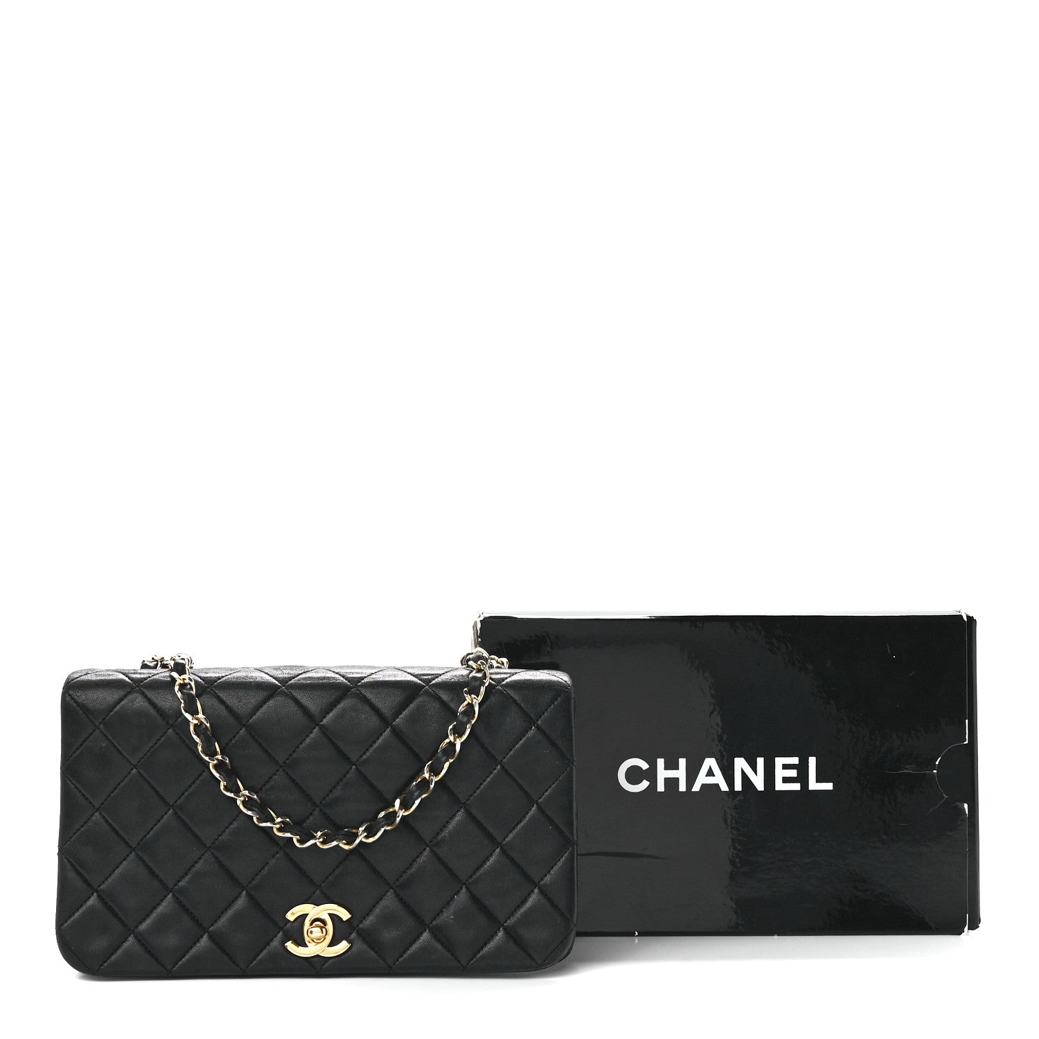 Chanel Lambskin Quilted Small Single Flap Black 13 of 13