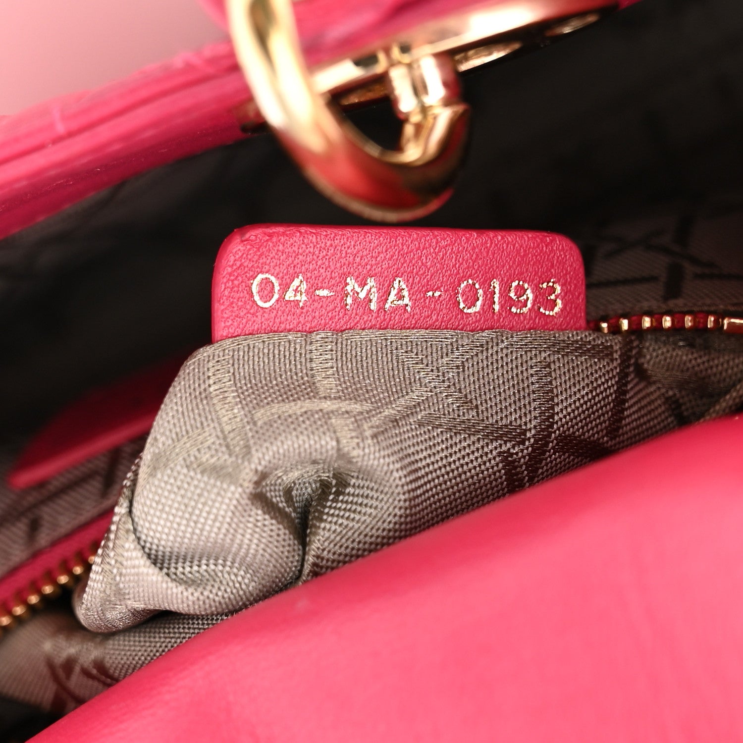 Christian Dior Lambskin Cannage Mini Lady Dior Fuchsia 6 of 10