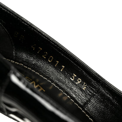 Saint Laurent Patent Calfskin Opyum 110 Pumps 39.5 Black 9 of 10