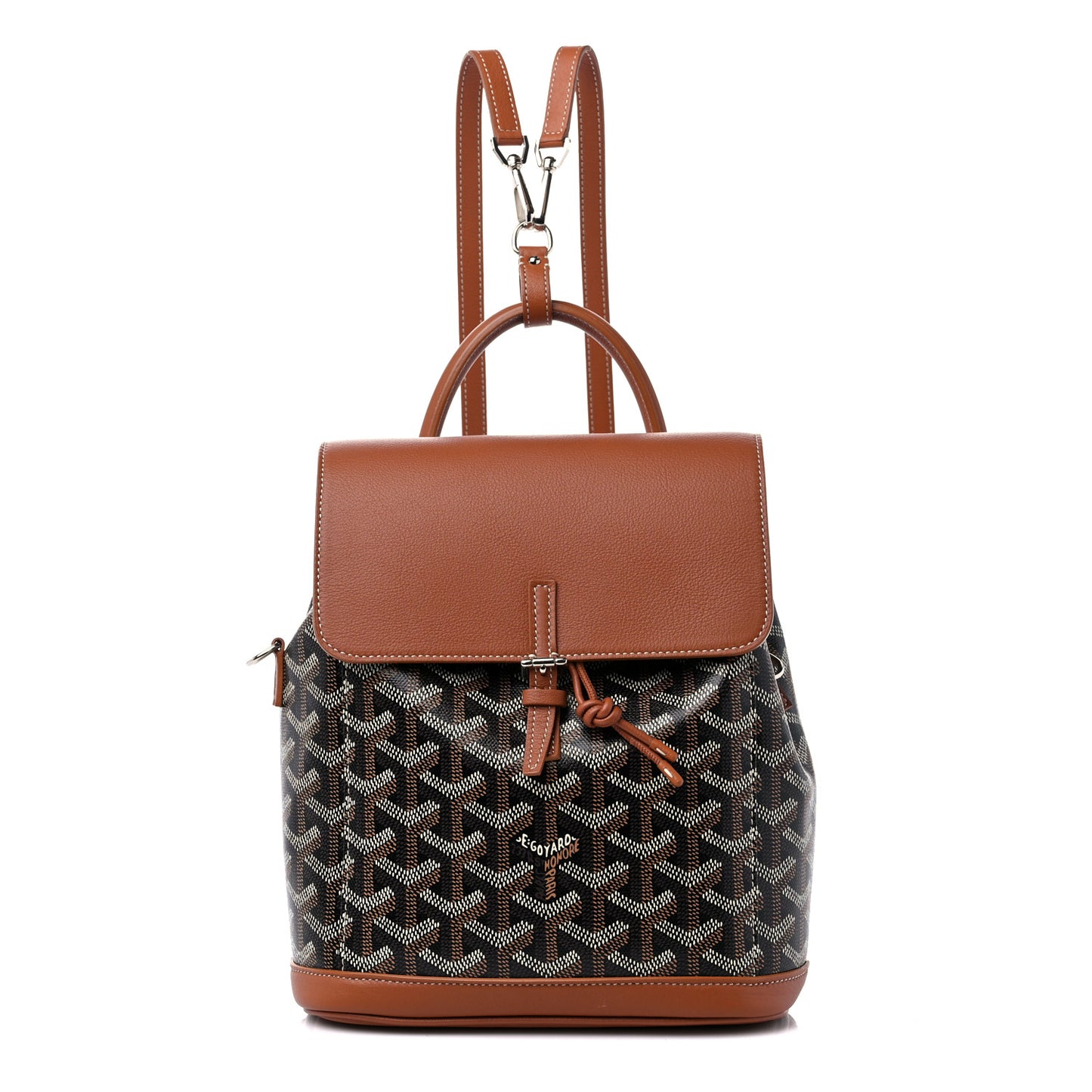Goyardine Calfskin Mini Alpin Backpack Black Gold