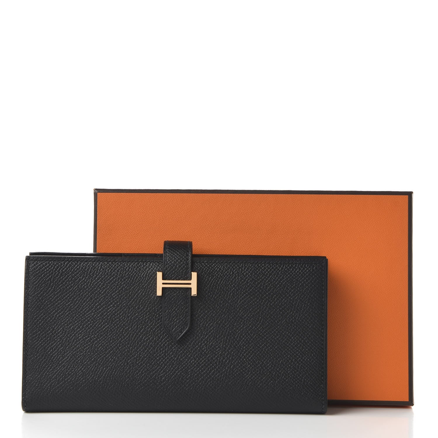 Hermes Epsom Bearn Gusset Wallet Black 10 of 10