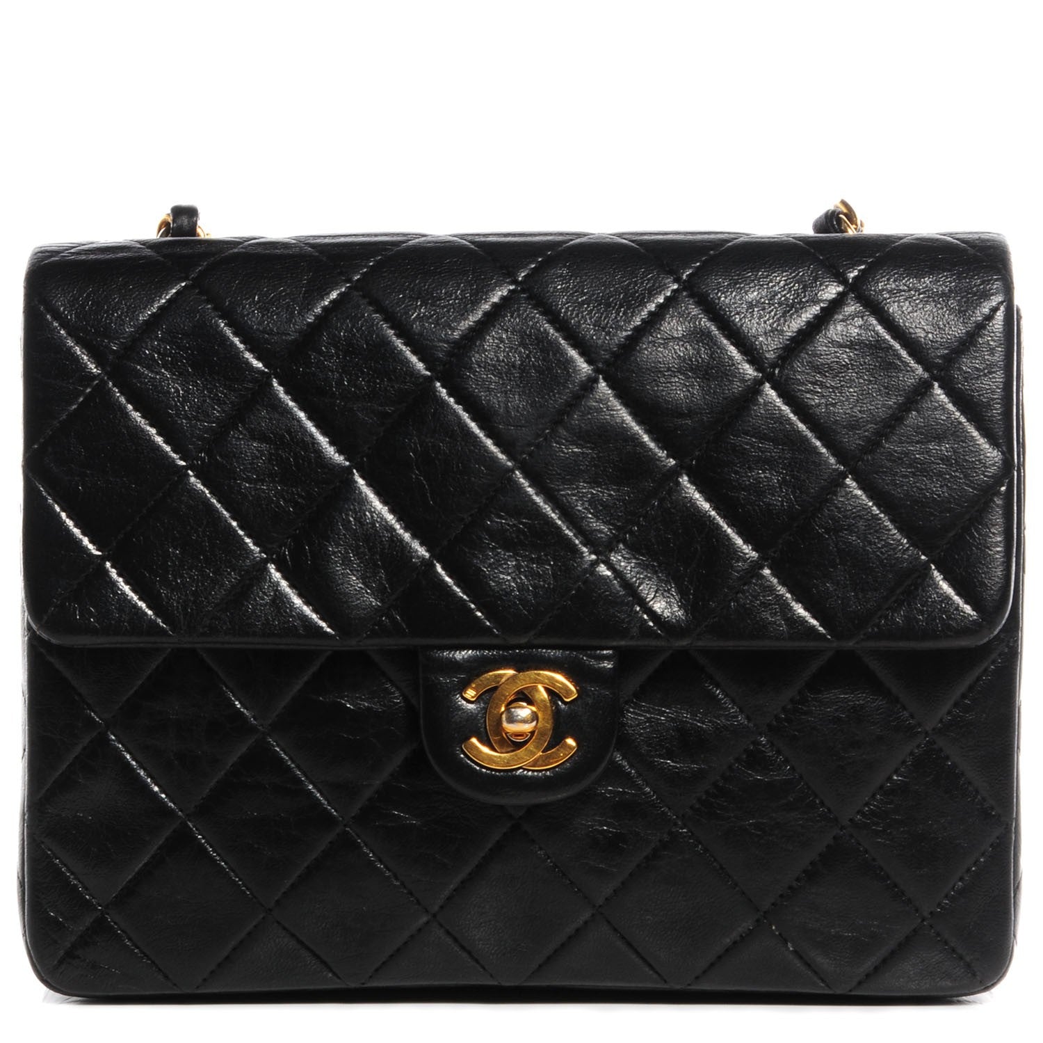 Chanel Lambskin Quilted Mini Square Flap Black 1 of 9