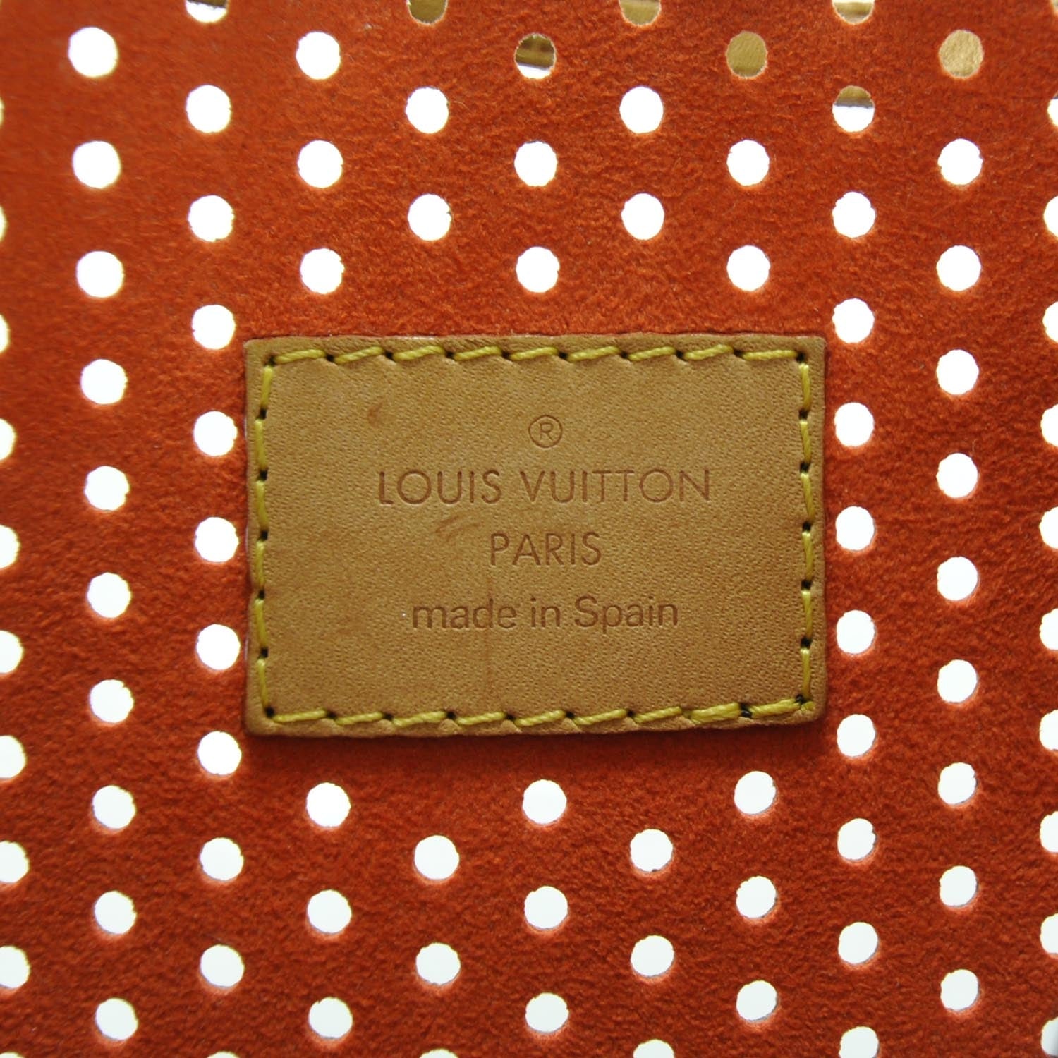 Louis Vuitton Monogram Perforated Pochette Accessories Bag Orange 7 of 10