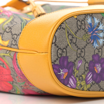 Gucci GG Supreme Monogram Flora Small Ophidia Bucket Bag Beige Multicolor Crop 8 of 9