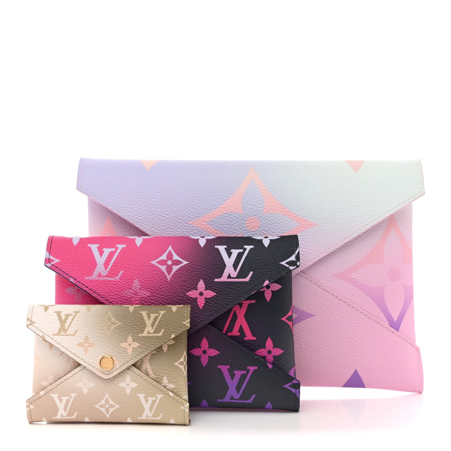 Monogram Giant Spring in the City Kirigami Pochette Set Sunrise Pastel Midnight Fuchsia Sunset Kaki