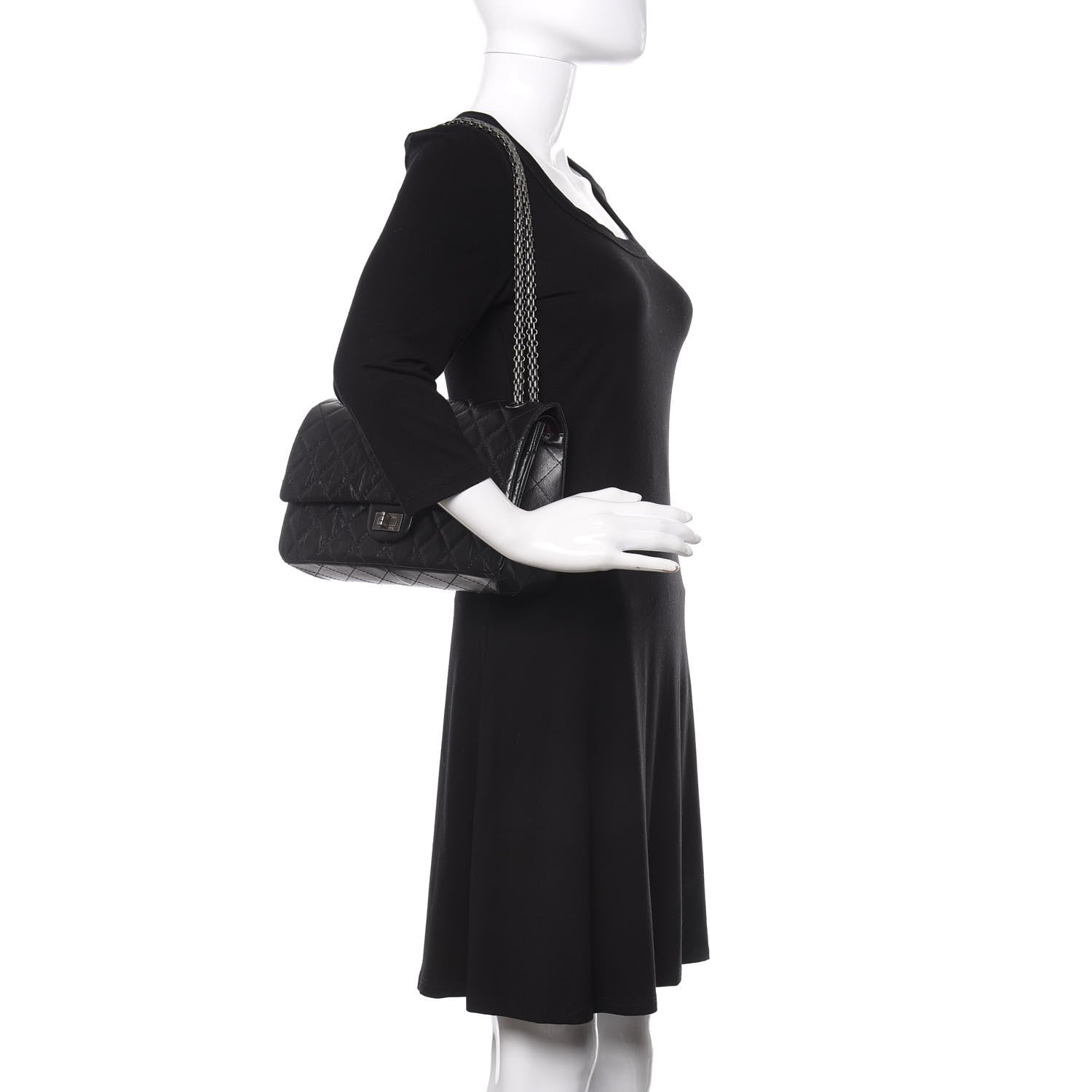 Chanel Aged Calfskin Quilted 2.55 Reissue 226 Flap Black 2 of 11