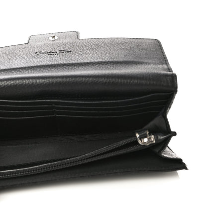 Christian Dior Monogram Flap Wallet Black 5 of 17