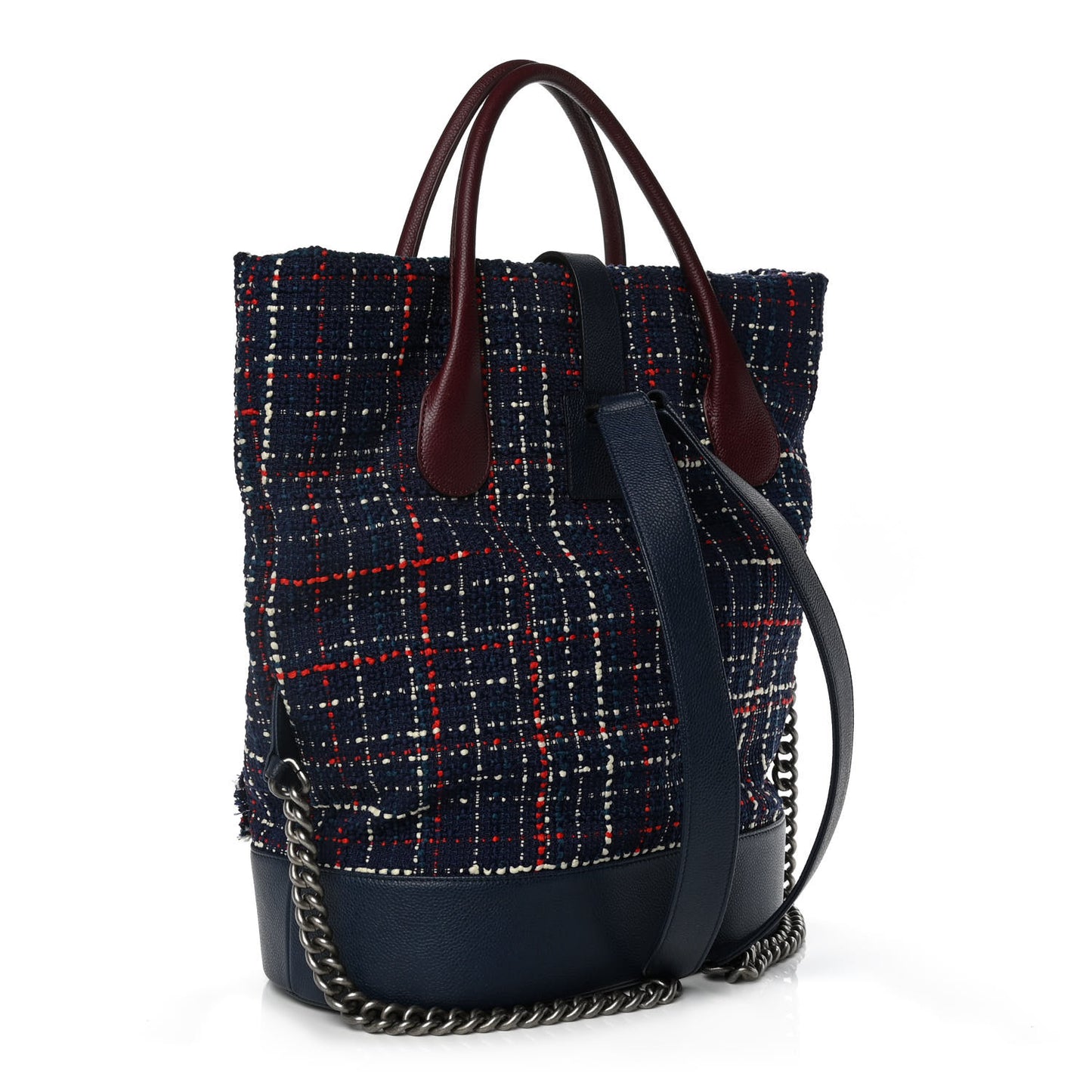 Tweed Crest Trip Backpack Navy Burgundy
