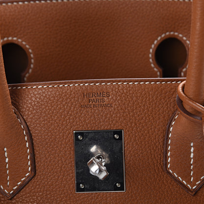 Hermes Natural Barenia Faubourg Birkin 30 Fauve 5 of 7