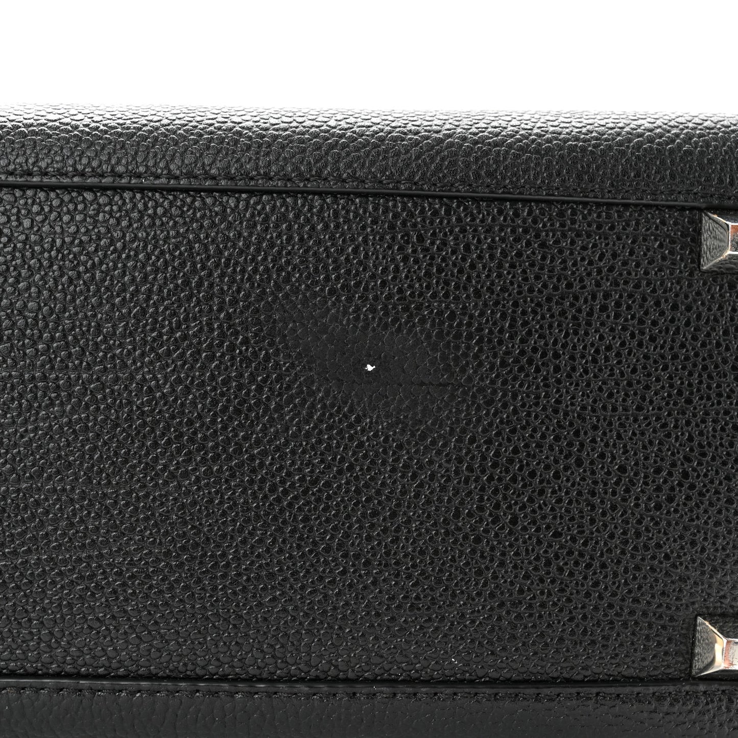 Grained Calfskin Visetos Medium Sarah Hobo Black