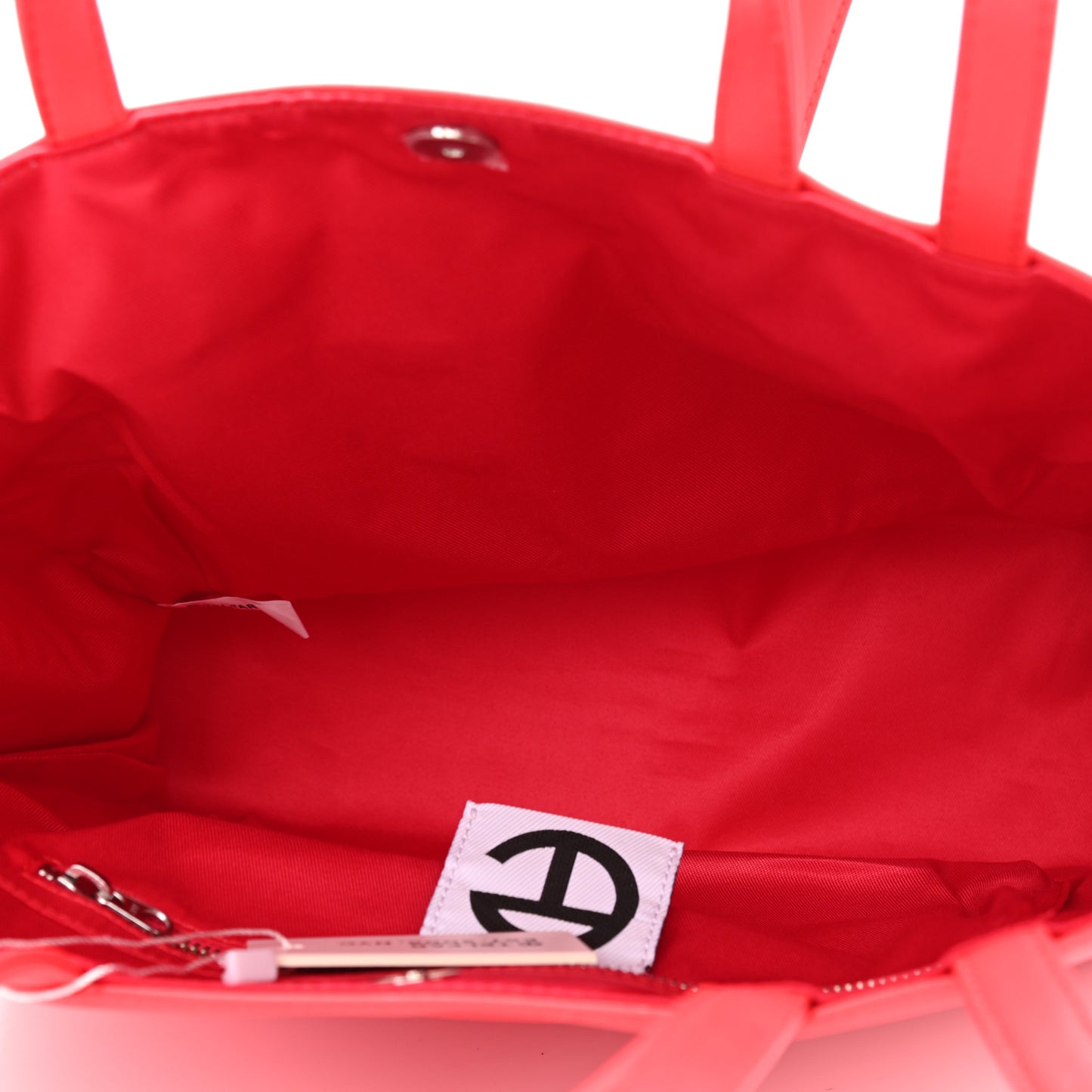 Vegan Leather Medium Shopping Bag Red