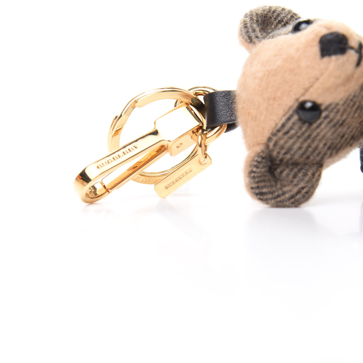 Burberry Cashmere House Check Thomas Rucksack Bear Bag Charm Camel 3 of 4