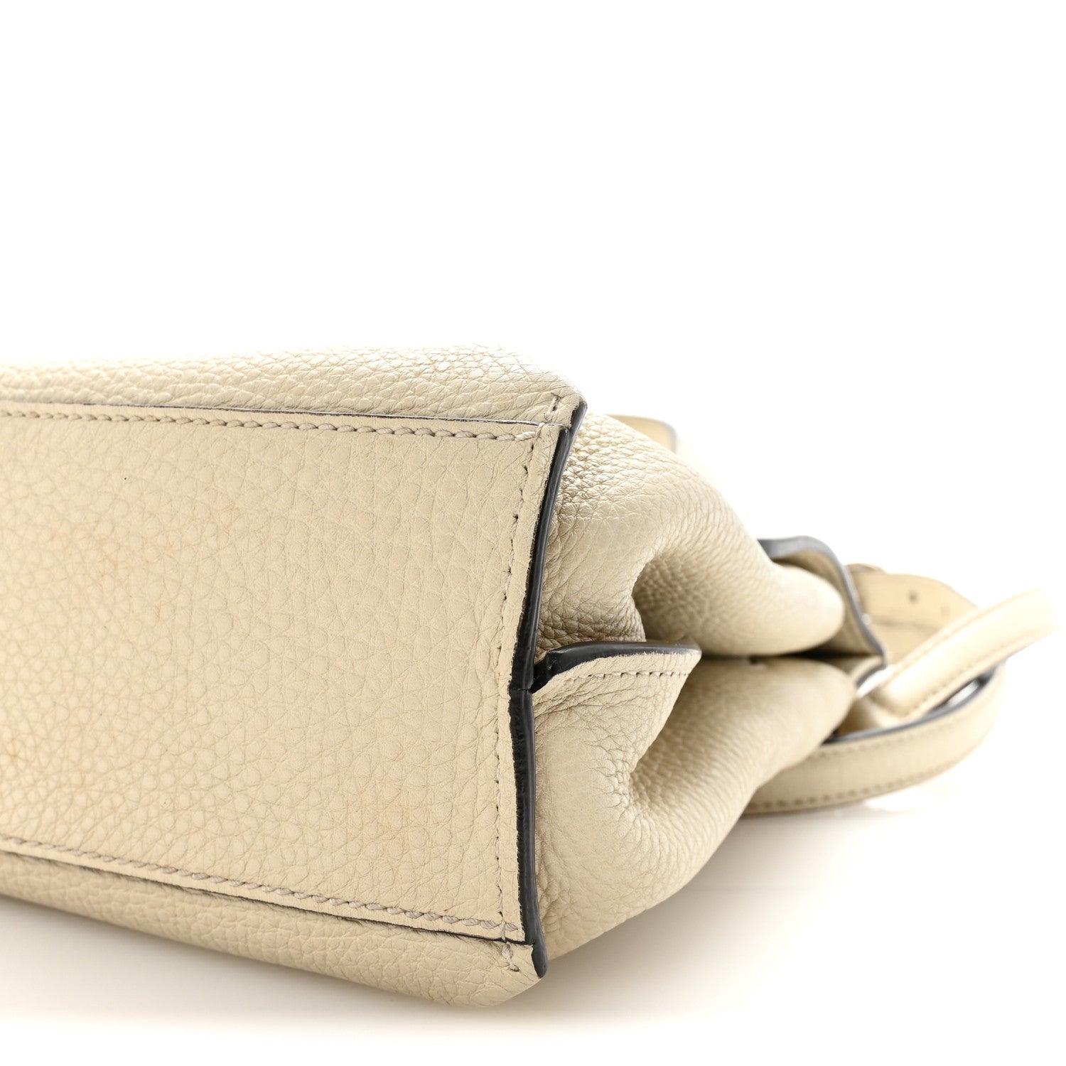 Gucci Cellarius Calfskin Small Bamboo Daily Top Handle Bag Mystic White 9 of 9