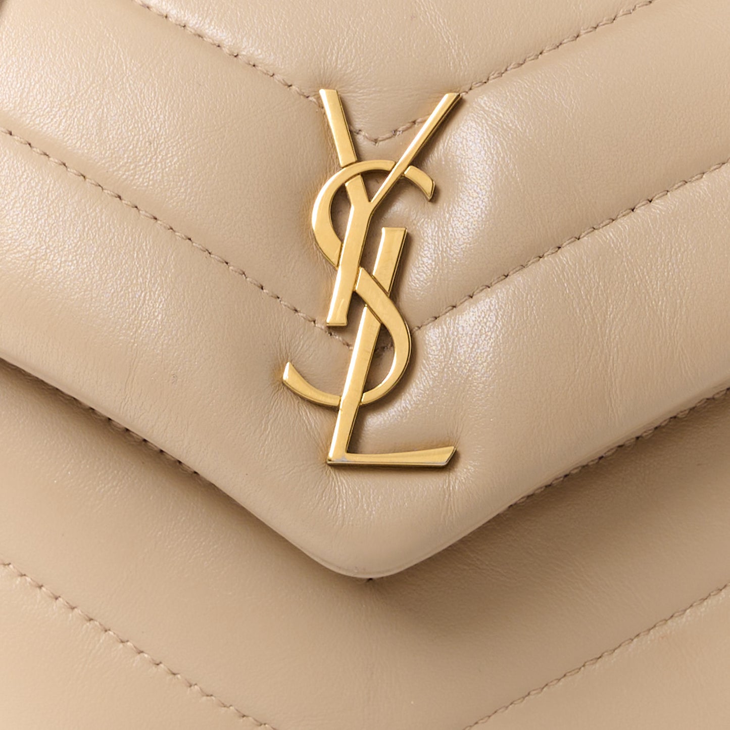Calfskin Y Quilted Monogram Toy Loulou Crossbody Bag Dark Beige