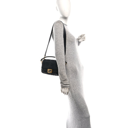Fendi Nappa FF 1974 Embossed Baguette Black 2 of 10
