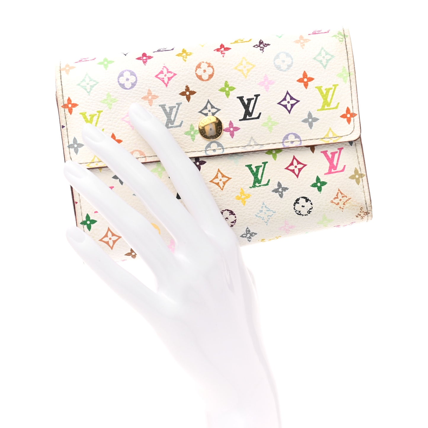 Monogram Multicolor Alexandra Wallet White