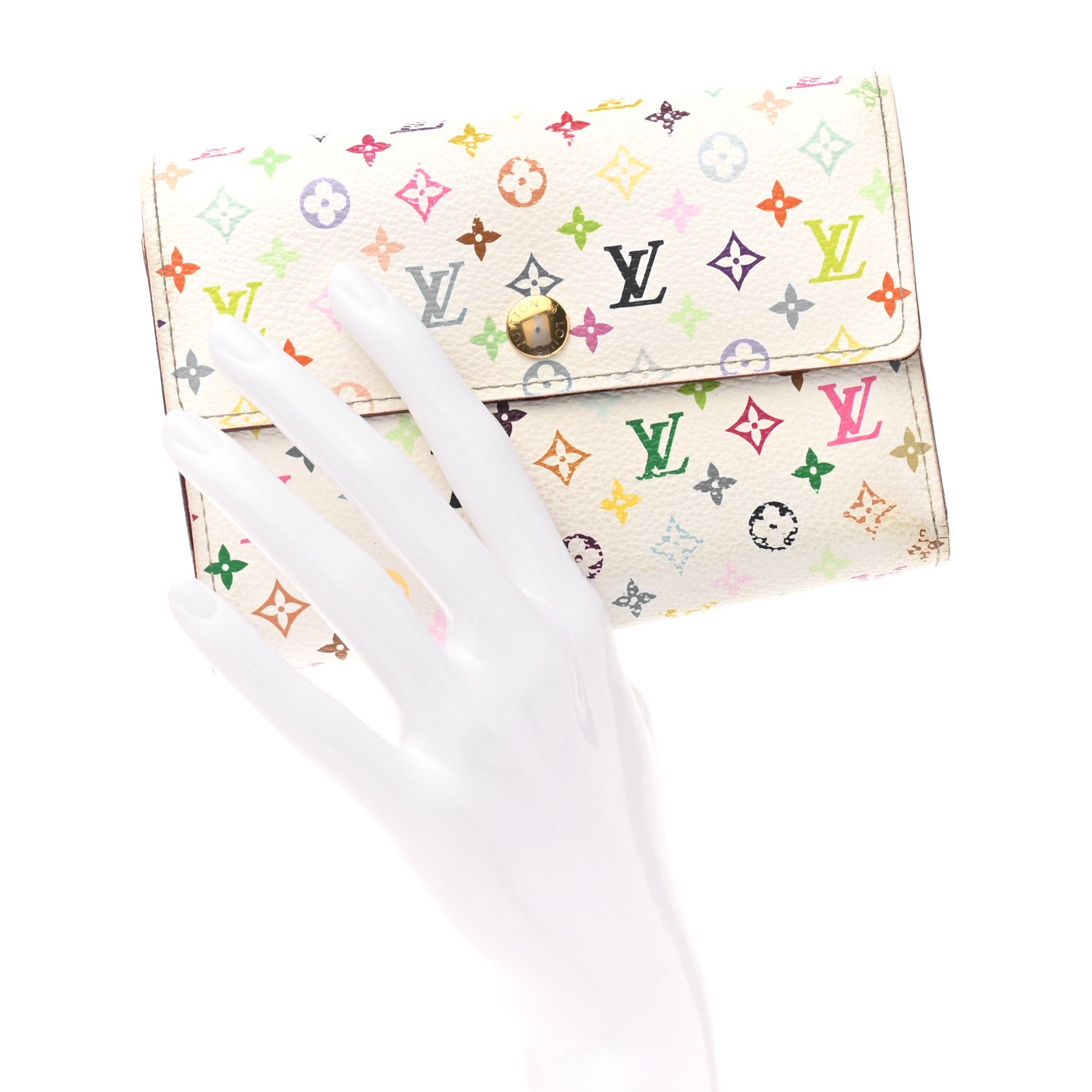 Louis Vuitton Monogram Multicolor Alexandra Wallet White 2 of 12